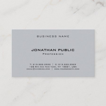 Trendy Elegant Simple Template Professional Modern Business Card