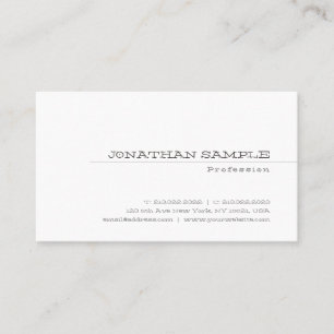 Trendy Elegant Sleek Design Modern Plain Cute Business Card