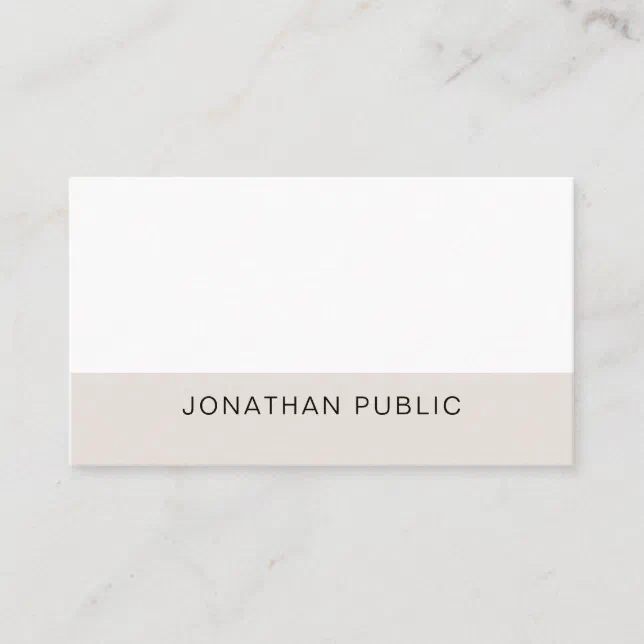 Trendy Elegant Sleek Graphic Design Plain Modern Business Card | Zazzle