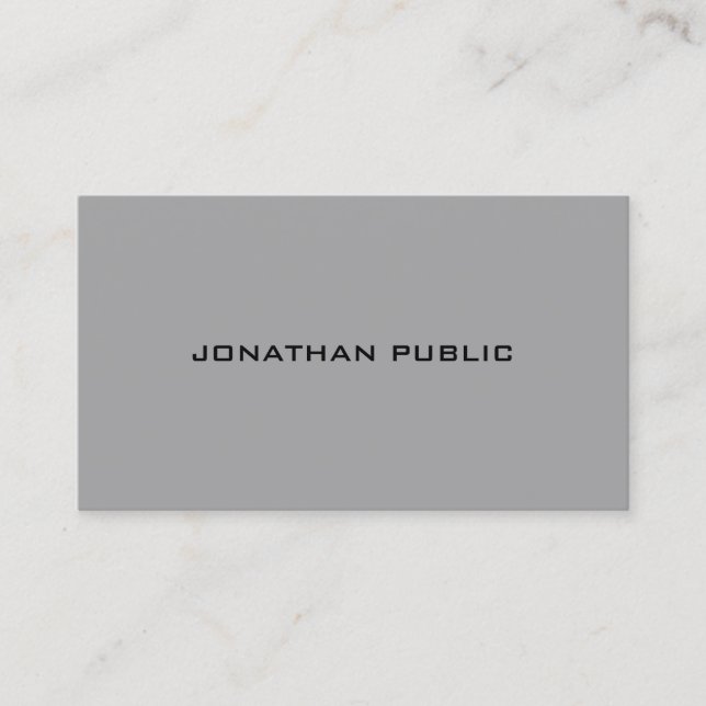 Trendy Elegant Sleek Modern Template Professional Business Card (Front)
