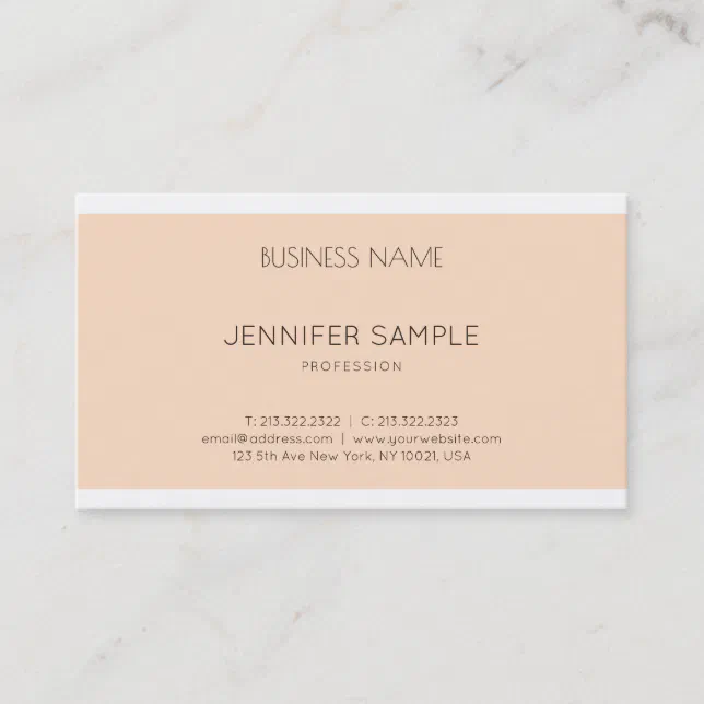 Trendy Elegant Smart Graphic Design Modern Plain Business Card | Zazzle