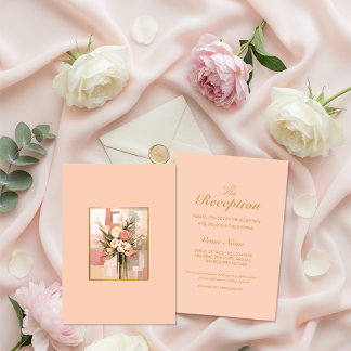 Trendy Elegant Wedding Reception Enclosure Card