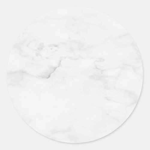 Trendy Elegant White Marble Blank Template Custom Classic Round Sticker