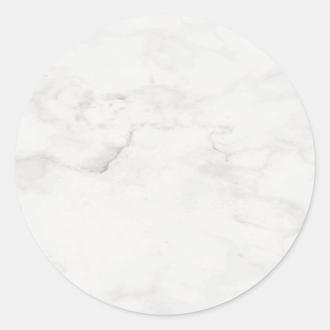 Trendy Elegant White Marble Blank Template Custom Classic Round Sticker (Front)