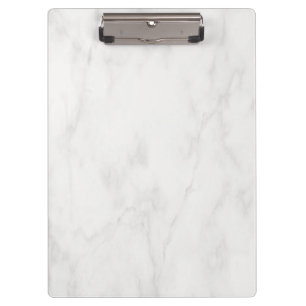Trendy Elegant White Marble Modern Template Cool Clipboard