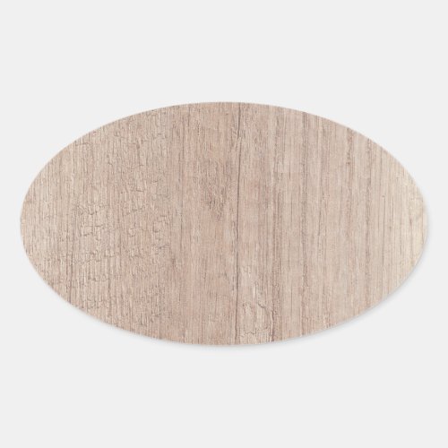Trendy Elegant Wood Board Look Blank Template Oval Sticker