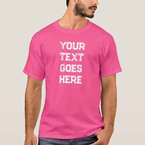 Trendy Elegant Wow Pink Mens Modern Template T_Shirt