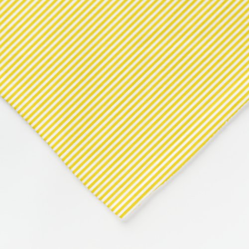 Trendy Elegant Yellow White Stripes Template Small Fleece Blanket