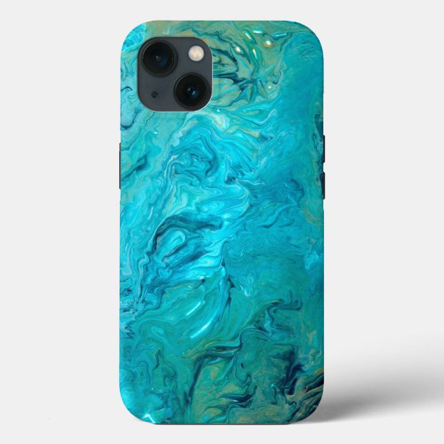 Trendy emerald faux marble abstract design Case-Mate iPhone case (Back)