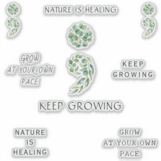 Trendy Encouraging Semicolon Positive Planner Pack Sticker