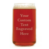 Trendy Engraved 16 oz. Beer Can Glass (Front)