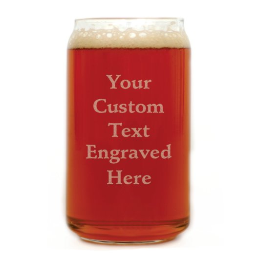 Trendy Engraved 16 oz. Beer Can Glass (Front)