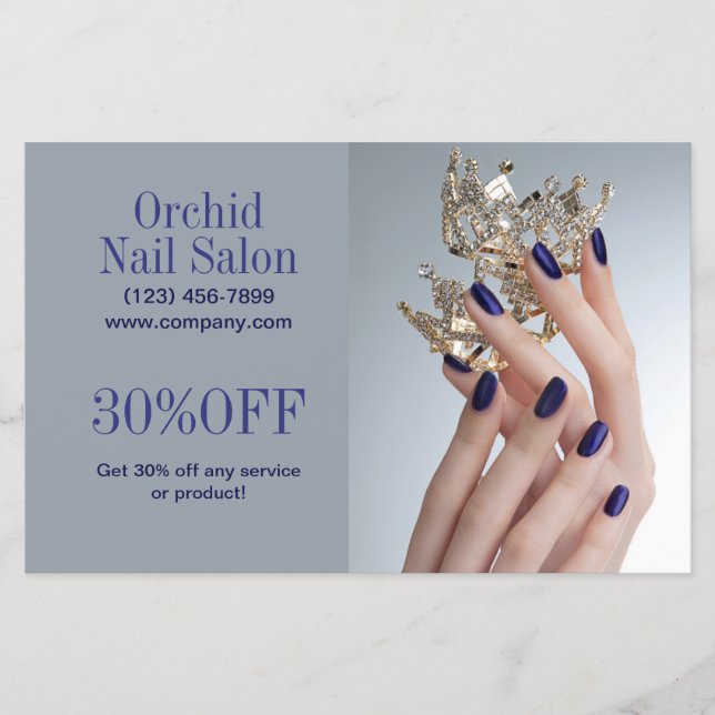 Trendy Esthetician SPA Nail Salon Price Lists Flyer (Front)