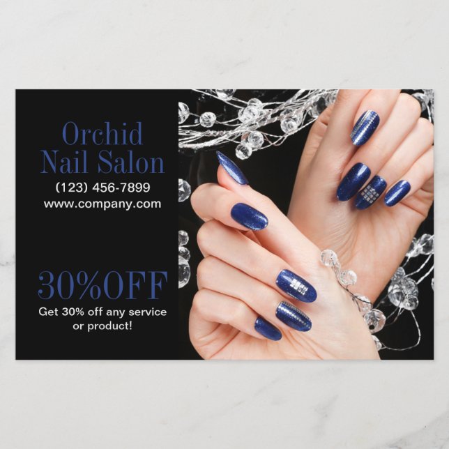 Trendy Esthetician SPA Nail Salon Price Lists Flyer (Front)