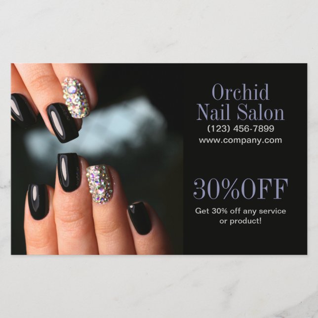 Trendy Esthetician SPA Nail Salon Price Lists Flyer (Front)