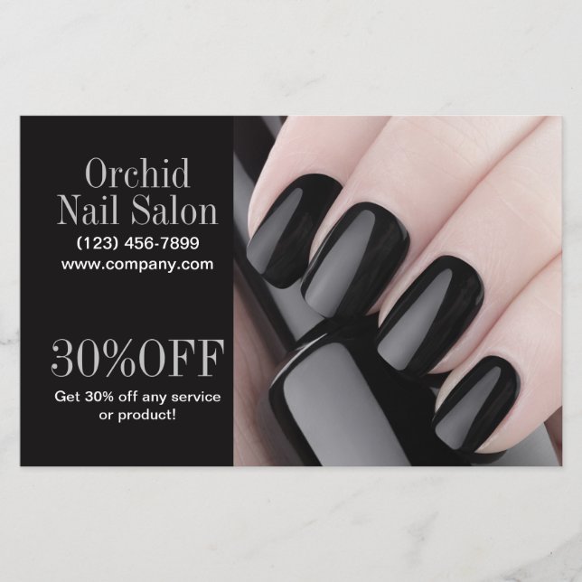 Trendy Esthetician SPA Nail Salon Price Lists Flyer (Front)