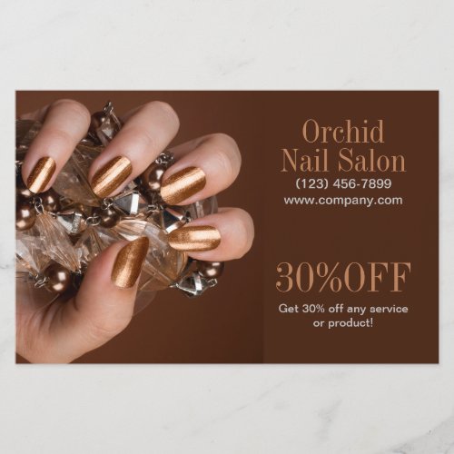 Trendy Esthetician SPA Nail Salon Price Lists Flyer