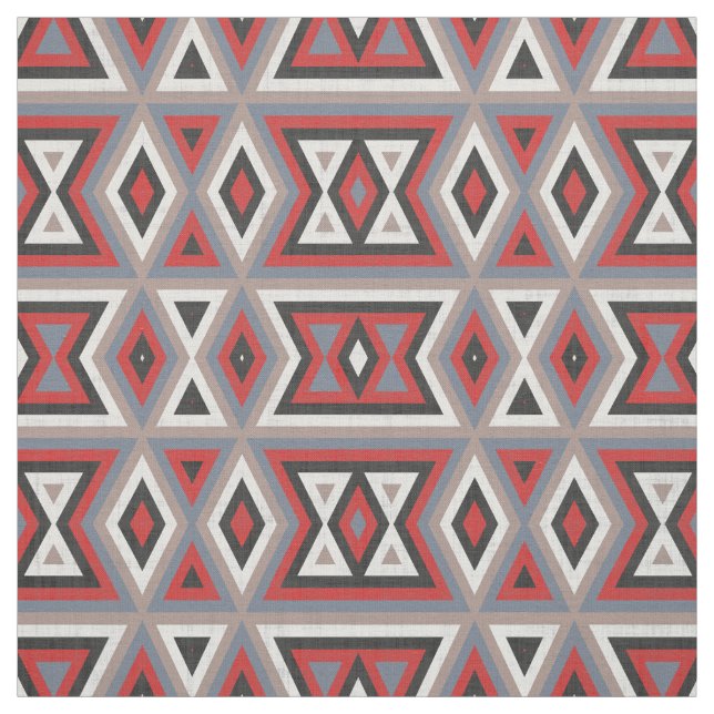 Trendy Ethnic American Native Indian Tribe Pattern Fabric (Swatch)