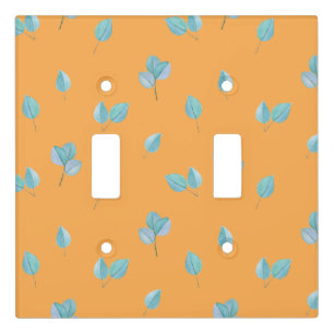 Trendy Eucalyptus Leaves On Marigold Light Switch Cover