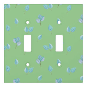 Trendy Eucalyptus Leaves On Sage Light Switch Cover