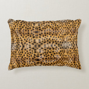 Trendy Exotic Cheetah Fur Pattern Animal Print Accent Pillow