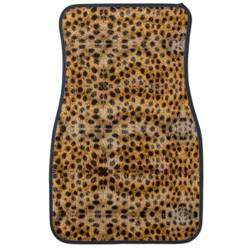 Trendy Exotic Cheetah Fur Pattern Animal Print Car Floor Mat