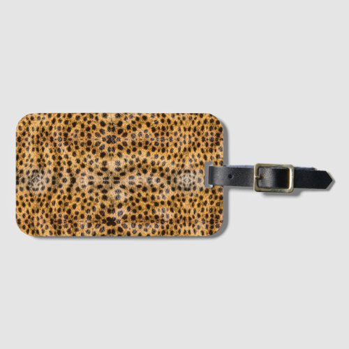 Trendy Exotic Cheetah Fur Pattern Animal Print Luggage Tag