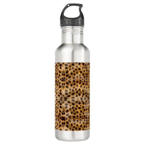 Trendy Exotic Cheetah Fur Pattern Animal Print Stainless Steel Water Bottle