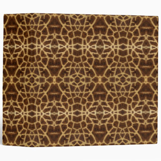 Trendy Exotic Giraffe Fur Pattern Animal Print 3 Ring Binder