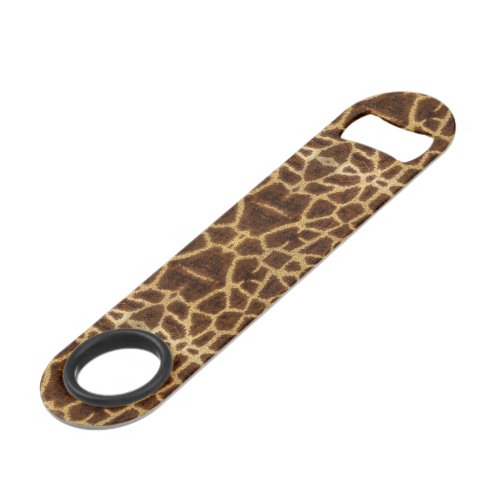 Trendy Exotic Giraffe Fur Pattern Animal Print Bar Key