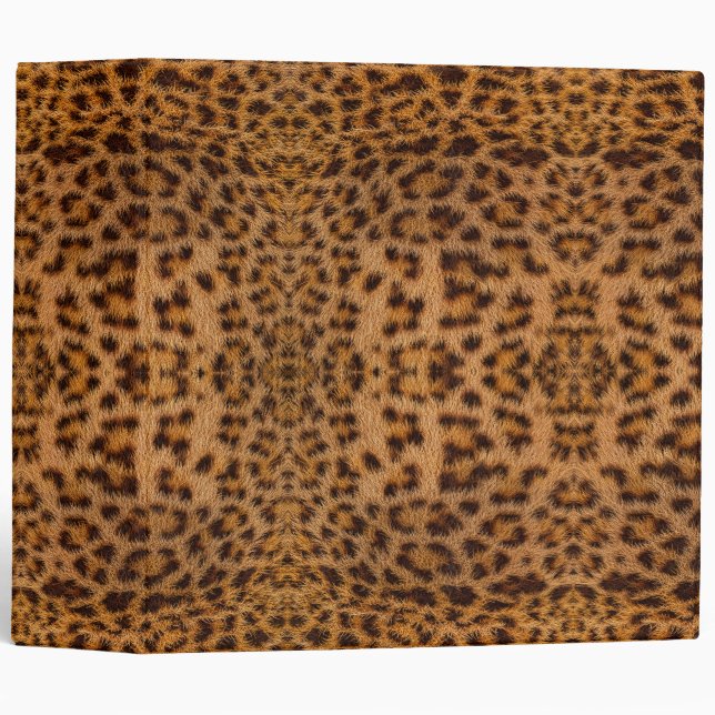 Trendy Exotic Jaguar Fur Pattern Animal Print 3 Ring Binder (Front/Spine)