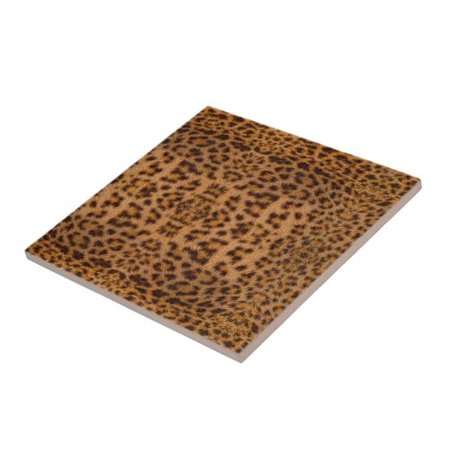 Trendy Exotic Jaguar Fur Pattern Animal Print Ceramic Tile