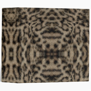Trendy Exotic Snow Leopard Pattern Animal Print 3 Ring Binder