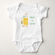 Trendy Faith Yellow  Retro Sunrise Floral Rainbow 