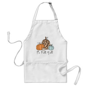 Trendy Fall Pumpkin “It’s Fall Y’all” Quote Adult Apron