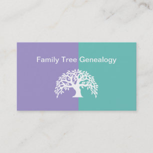 Trendy Family Genealogy Services Business Card