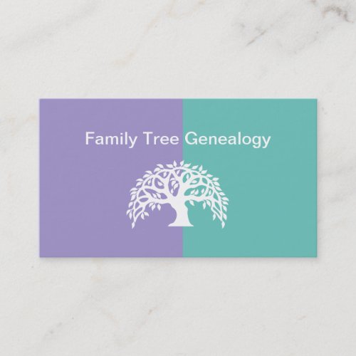 Trendy Family Genealogy Services Business Card