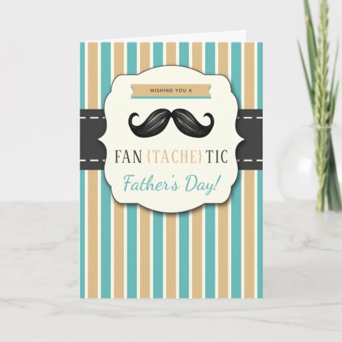 Trendy Fan_Tache_Tic Mustache Fathers Day Photo Card