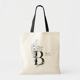Trendy farmhouse rustic Letter B monogrammed Tote Bag