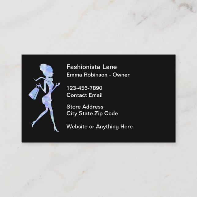 Trendy Fashion Beauty Retail Store Appointment Card (Front)