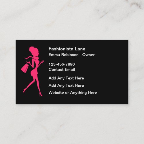 Trendy Fashion Beauty Retail Store Appointment Card