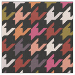 Trendy fashion colorful houndstooth pattern fabric