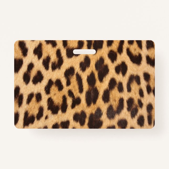 trendy fashion girly chic wild leopard print badge (Front)