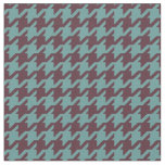 Trendy fashion green brown houndstooth pattern fabric