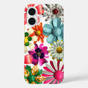Trendy Fashion MOD Daisy Happy Colourful Flowers iPhone 16 Case