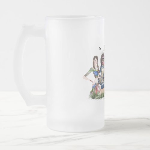 Trendy Fashion Models Frosted Glass Beer Mug