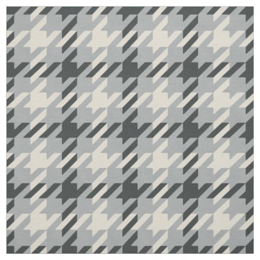 Trendy fashion neutral houndstooth  plaid pattern fabric