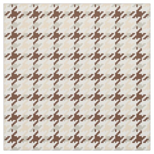 Trendy fashion neutral houndstooth plaid pattern fabric