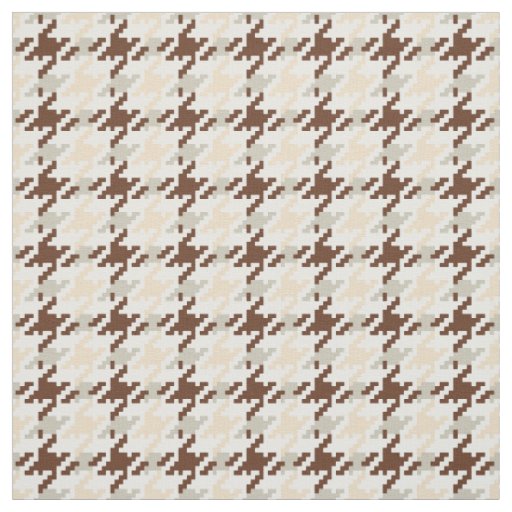 Trendy fashion neutral houndstooth plaid pattern fabric