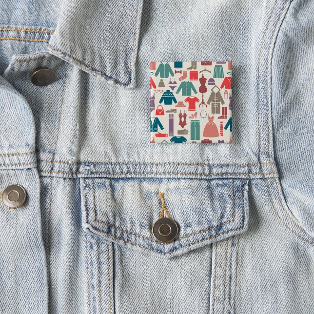 Trendy Fashion Pattern Stylish Clothing Graphic  Button (Creator Uploaded)
